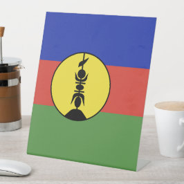 Nieuwe Caledonië vlag Reclamebord Met Voetstuk