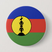 Nieuwe Caledonië vlag Ronde Button 7,6 Cm (Voorkant)