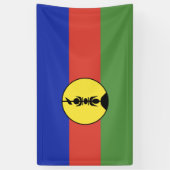 Nieuwe Caledonië vlag Spandoek (Verticaal)