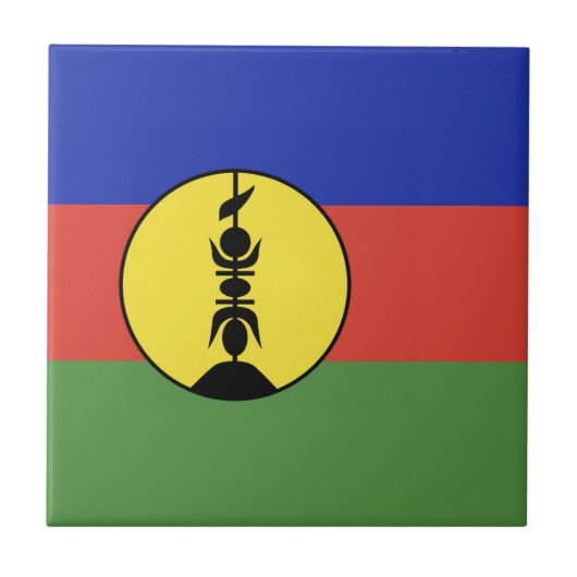 Nieuwe Caledonië vlag Tegeltje (Voorkant)
