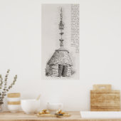 Nieuwe Caledonische hut Poster (Keuken)
