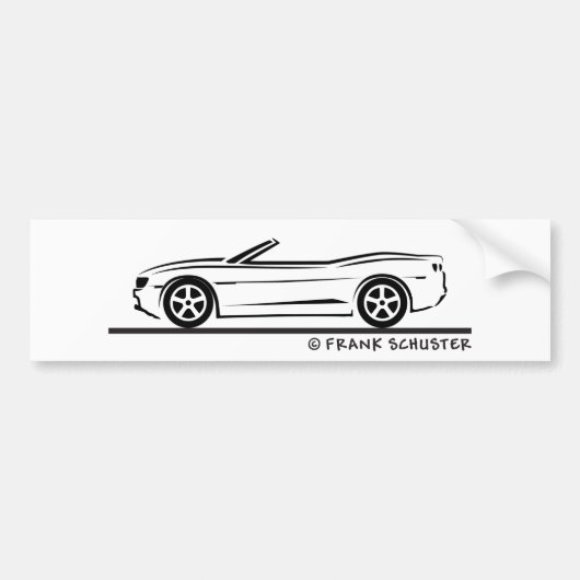 Nieuwe Camaro Convertible Bumpersticker (Voorkant)