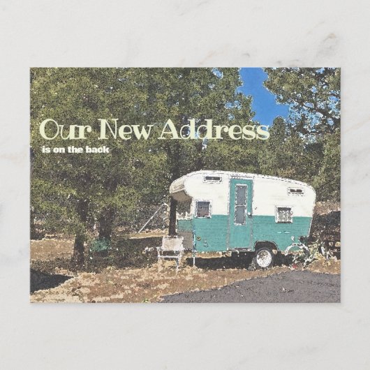 Nieuwe  Camping Trailer van de Aankondiging van he Briefkaart (Voorkant)