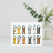 Nieuwe Cartoons gefeliciteerd met werk Briefkaart (Staand voorkant)