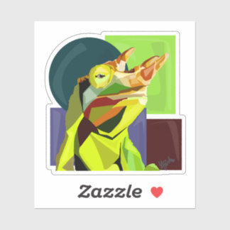 Nieuwe Cham op het Blok—Jackson's Kameleon  Sticker
