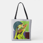 Nieuwe Cham op het Blok—Jackson's Kameleon  Tote Bag (Achterkant)