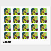 Nieuwe Cham op het Blok—Jackson's Kameleon  Vierkante Sticker (Vel)