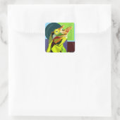 Nieuwe Cham op het Blok—Jackson's Kameleon  Vierkante Sticker (Tas)