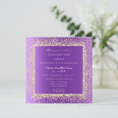 Nieuwe Champaigne Gouden Glitter Confetti Kaart (Staand voorkant)