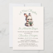 Nieuwe Chapter Baby shower Invitation Kaart (Voorkant)