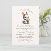 Nieuwe Chapter Baby shower Invitation Kaart (Staand voorkant)