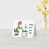 NIEUWE CHAUFFEUR BINNENKORT GELUKKIG **13E VERJAAR KAART (Gele Bloem)