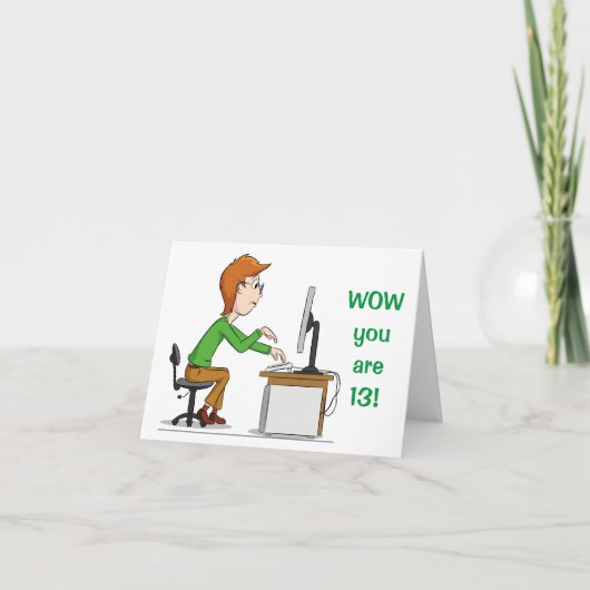 NIEUWE CHAUFFEUR BINNENKORT GELUKKIG **13E VERJAAR KAART (Voorkant)