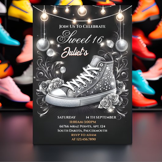 Nieuwe Chic Schoen Meisje Sweet 16 Sneaker Ball Ve Kaart