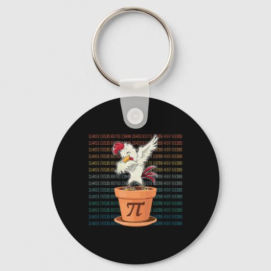 Nieuwe Chicken Pot Pi Day Pie Wiskunde Lover Geek Sleutelhanger (Voorkant)