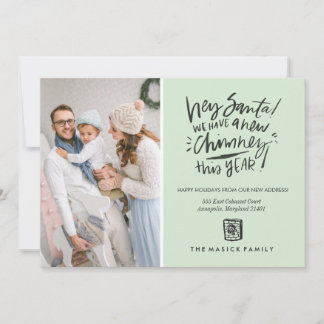 Nieuwe Chimney Holiday-fotokaart Feestdagenkaart