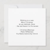 NIEUWE CHRISTELIJKE EERSTE KERST KAART (Achterkant)