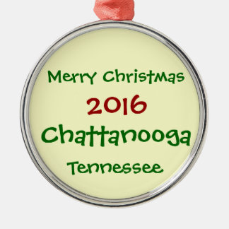 NIEUWE CHRISTMAS-ORNAMENT VAN Chattanooga Tennesse Metalen Ornament