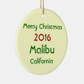 NIEUWE CHRISTMAS-ORNAMENT VAN MALIBU CALIFORNIA 20 KERAMISCH ORNAMENT (Rechts)