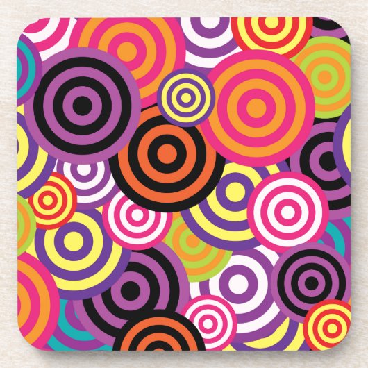 Nieuwe Cirkel Abstracte kunst Bier Onderzetter (Voorkant)