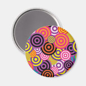 Nieuwe Cirkel Abstracte kunst Magneet (Voorkant / Achterkant)