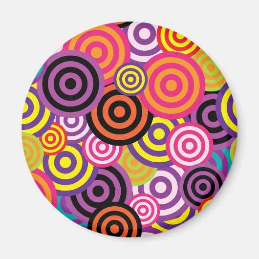 Nieuwe Cirkel Abstracte kunst Magneet (Voorkant)