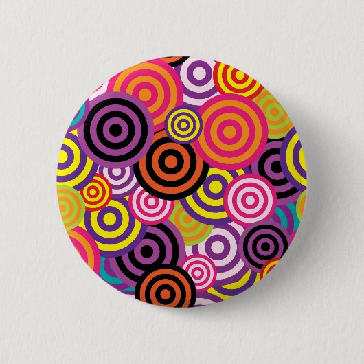 Nieuwe Cirkel Abstracte kunst Ronde Button 5,7 Cm (Voorkant)