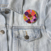Nieuwe Cirkel Abstracte kunst Ronde Button 5,7 Cm (In situ)