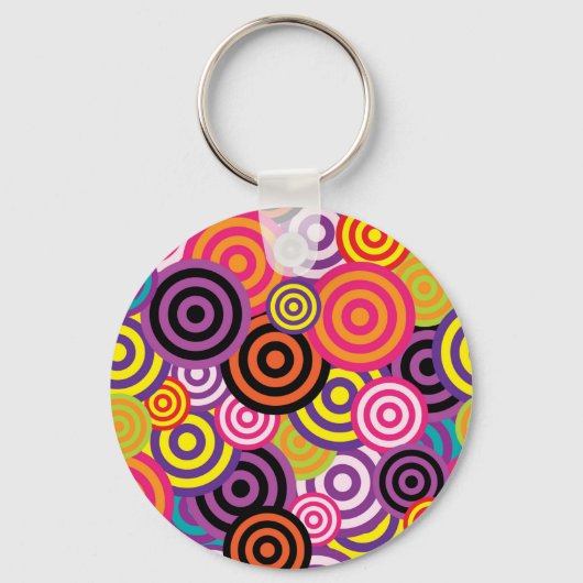 Nieuwe Cirkel Abstracte kunst Sleutelhanger (Voorkant)