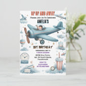 Nieuwe Cloud 9 Fly Schattige Sky Joy Vliegtuig 1e  Kaart (Staand voorkant)