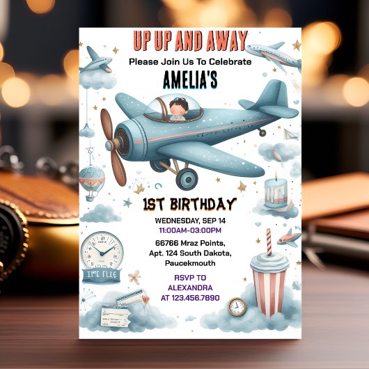 Nieuwe Cloud 9 Fly Schattige Sky Joy Vliegtuig 1e  Kaart