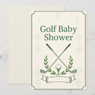 Nieuwe Club Golf Baby Shower Uitnodiging