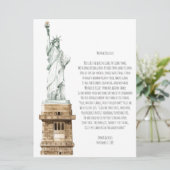 Nieuwe Colossus Liberty Poem Greeting Kaart (Staand voorkant)