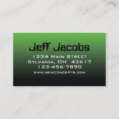 Nieuwe concepten, netwerkconsultants visitekaartje (Achterkant)