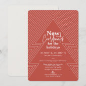 Nieuwe coördinaten Rust Holiday Moving Aankondigin Feestdagenkaart (Voorkant / Achterkant)