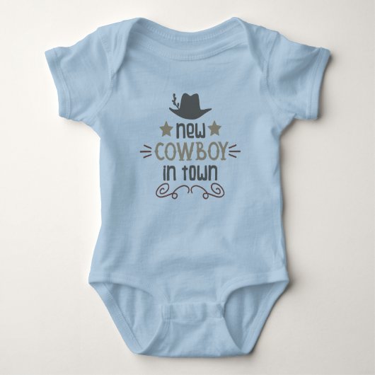 Nieuwe cowboy in de stad Baby Bodysuit (Voorkant)