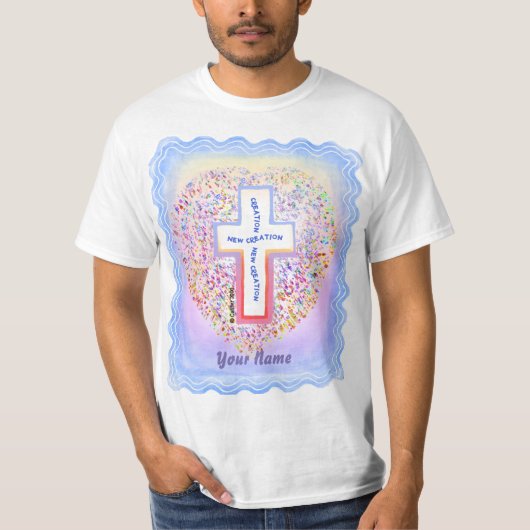 Nieuwe Creatie Christelijk Cross T-shirt (Voorkant)