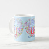 Nieuwe creatie Christelijke Cross Mok (Voorkant links)