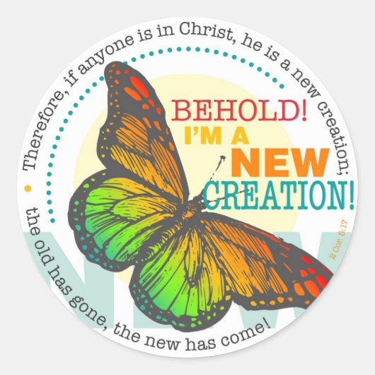 Nieuwe creatie vlinder Sticker (Voorkant)