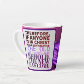 Nieuwe Creatiebijbel Verse Christelijke Paarse Tea Latte Mok (Linkerhoek)
