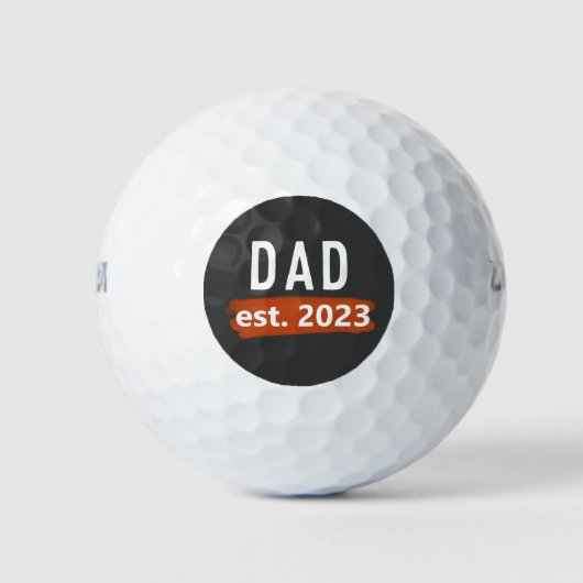 NIEUWE DAD - est.2023 Golf Balls Golfballen (Voorkant)