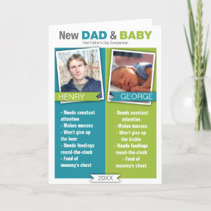 Nieuwe Dad Vergelijking Vaderdag Kaart