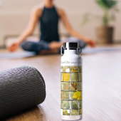 Nieuwe dag Gele Daffodils Bloemen Quote Waterfles