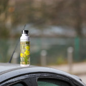 Nieuwe dag Gele Daffodils Bloemen Quote Waterfles