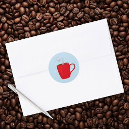 Nieuwe dag koffie-Mok Ronde Sticker