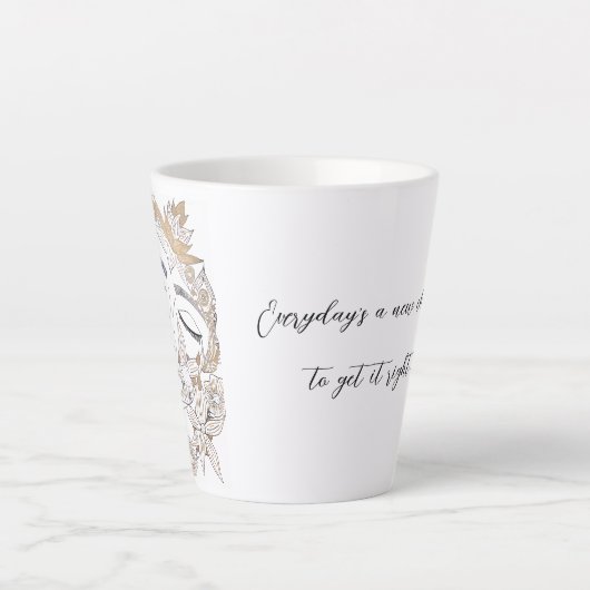 Nieuwe dag latte mok (Voorkant)