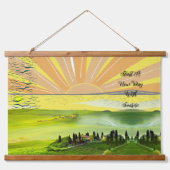 Nieuwe dag met Inspirerend prijsopgave voor zonneb Hangend Wandkleed (Voorkant)