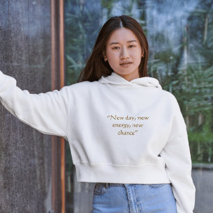 Nieuwe Dag Nieuwe Energie Minimale Inspiratie Hoodie