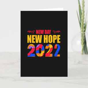 Nieuwe Dag Nieuwe Hoop 2022-gelukkig nieuwjaar-gra Kaart
