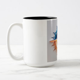 Nieuwe dag, nieuwe kracht tweekleurige koffiemok